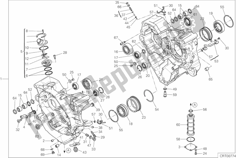 Toutes les pièces pour le 010 - Paire Demi-carters du Ducati Multistrada 1260 Enduro Touring USA 2019